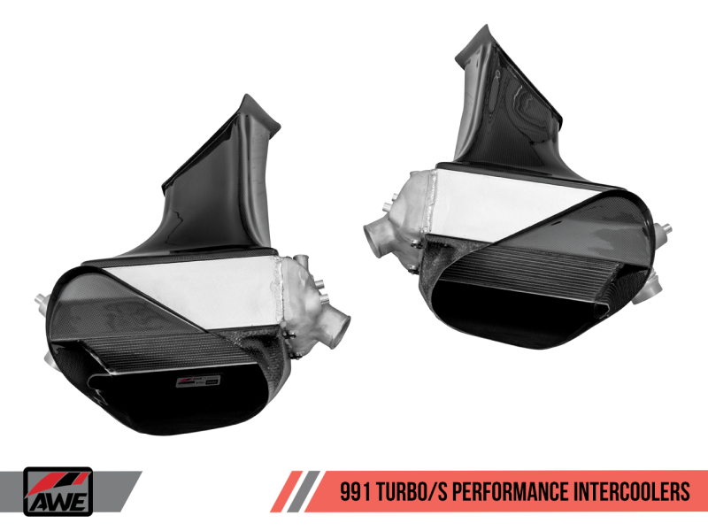 AWE Tuning Porsche 991 (991.2) Turbo/Turbo S Performance Intercooler Kit - 4510-11050-C-Dub Tech