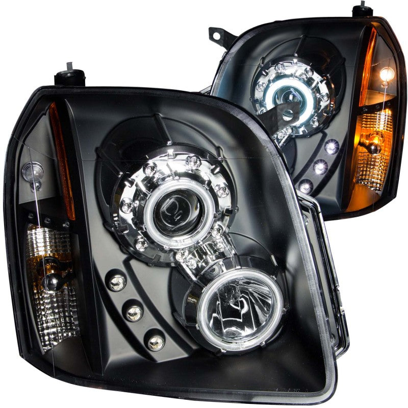 ANZO 2007-2014 Gmc Yukon Projector Headlights w/ Halo Black (CCFL) - 111148-C-Dub Tech