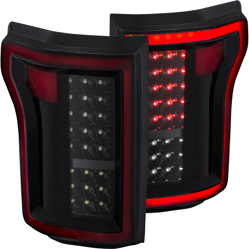 ANZO 2015-2016 Ford F-150 LED Taillights Black - 311261-C-Dub Tech