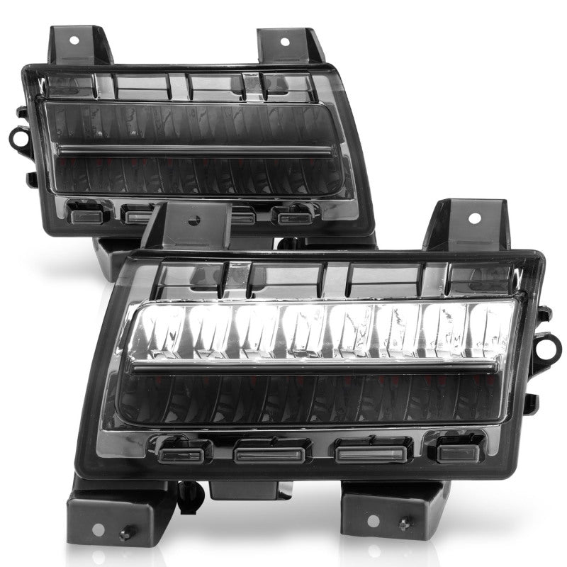ANZO 2018-2021 Jeep Wrangler LED Side Markers Chrome Housing Smoke - 511085-C-Dub Tech