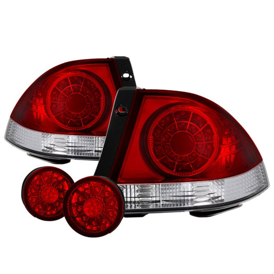 Spyder 01-03 Lexus IS300 LED Tail Lights - Red Clear - 5085061