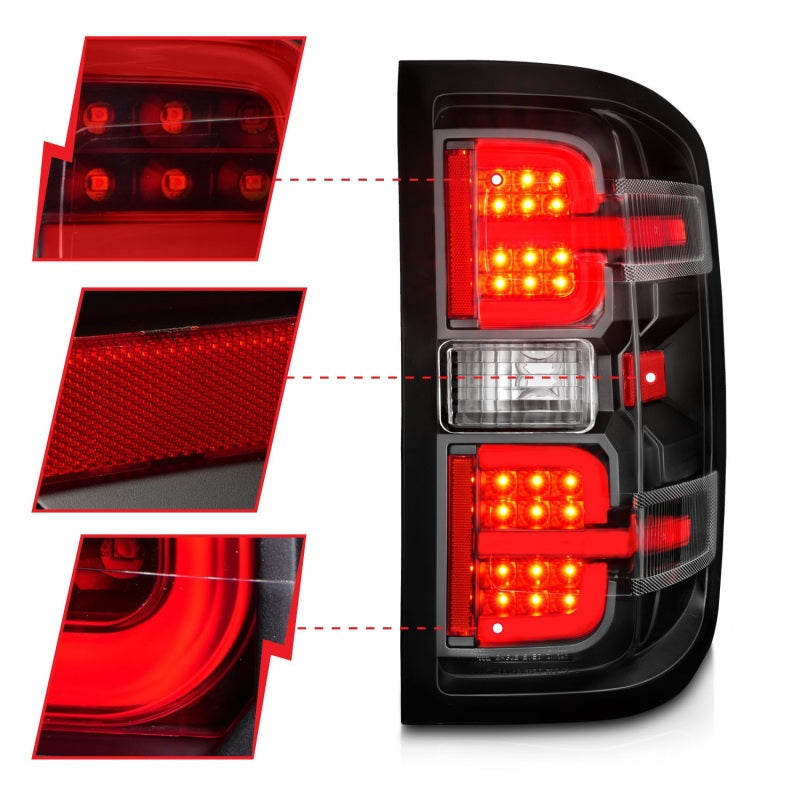 ANZO 15-19 Chevy Silverado 2500HD/3500HD (Halgn Only) LED Tail Lights - 311425-C-Dub Tech