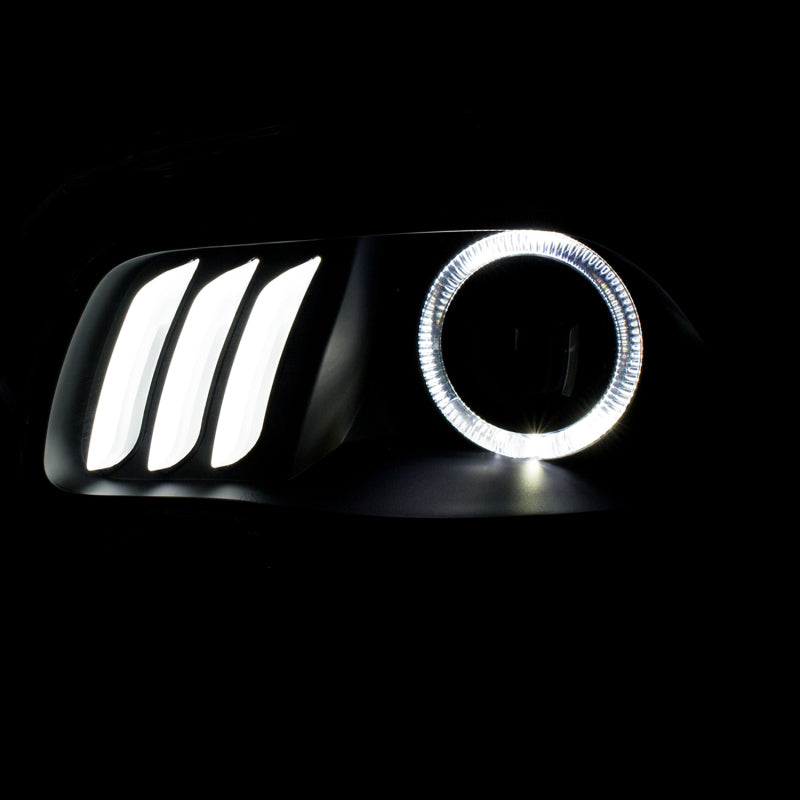 ANZO 2014-2016 Jeep Cherokee Projector Headlights Black clear w/ white - 111353-C-Dub Tech