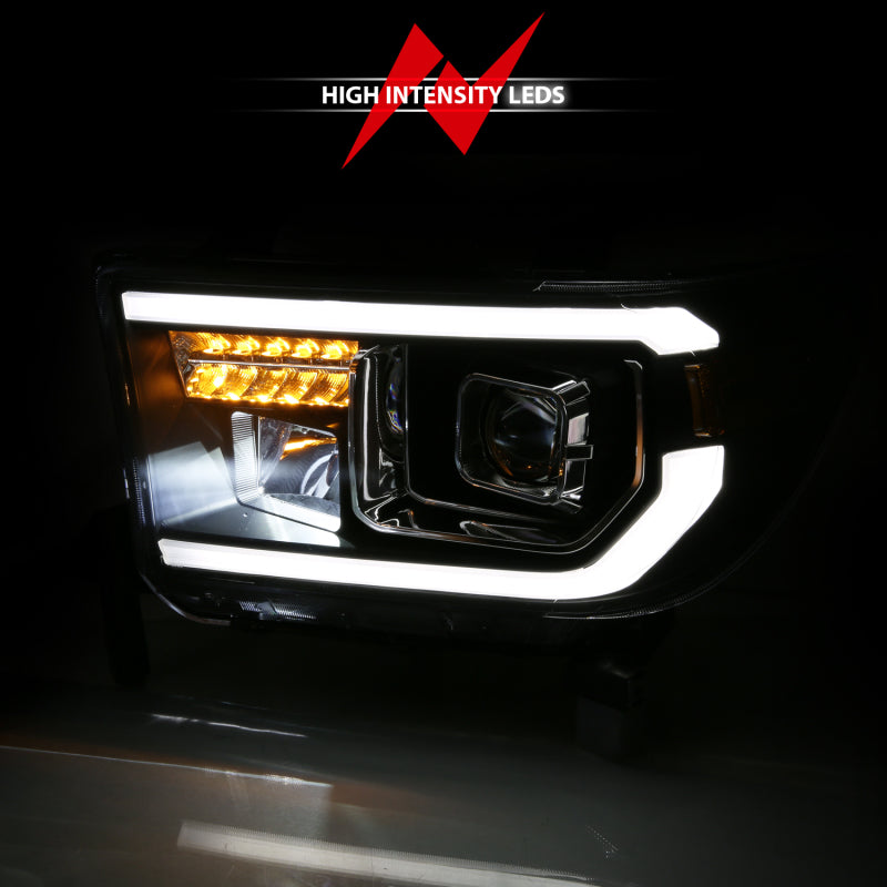 ANZO 2007-2014 Toyota Tundra Projector Light Bar H.L Black Amber(Led - 111447-C-Dub Tech