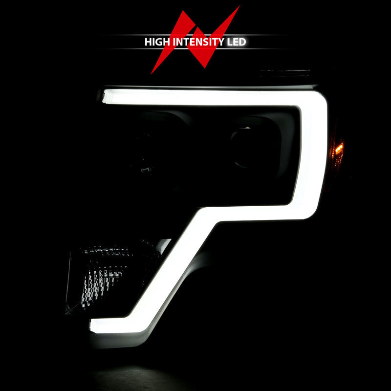 ANZO 2009-2014 Ford F-150 Projector Light Bar H.L Black Amber - 111443-C-Dub Tech