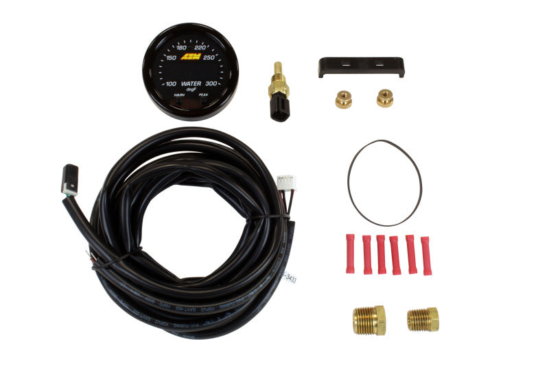 AEM X-Series Temperature 100-300F Gauge Kit (ONLY Black Bezel and - 30-0302-C-Dub Tech
