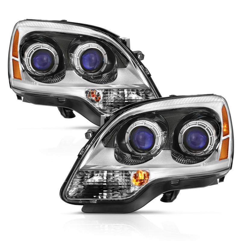ANZO 2007-2008 Gmc Acadia Crystal Headlight Chrome Amber(OE) - 111476-C-Dub Tech
