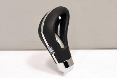 Nardi Targo Shift Knob - Black Leather w/Chrome