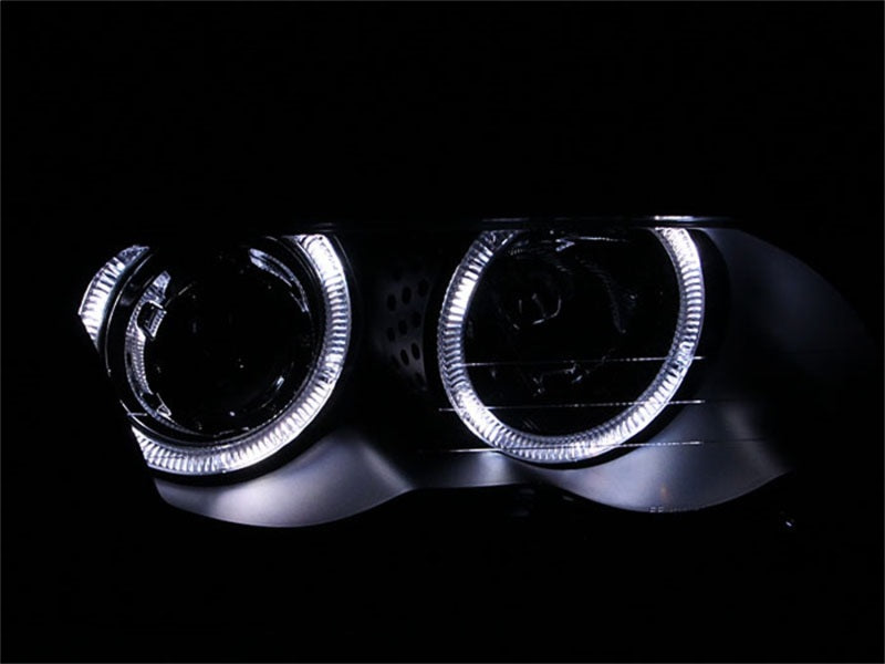 ANZO 1999-2001 BMW 3 Series E46 Projector Headlights w/ Halo - 121261-C-Dub Tech