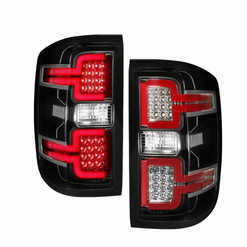 ANZO 2014-2018 Chevy Silverado 1500 LED Taillights Black - 311289-C-Dub Tech