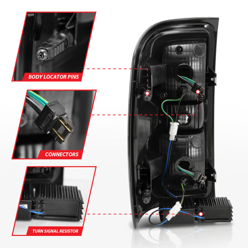 ANZO 2014-2018 Chevy Silverado 1500 LED Taillights Smoke - 311290-C-Dub Tech