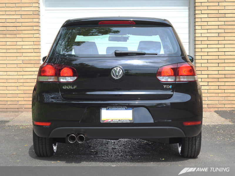 AWE Tuning Golf TDI Performance Exhaust - Diamond Black Tips - 3015-23022-C-Dub Tech