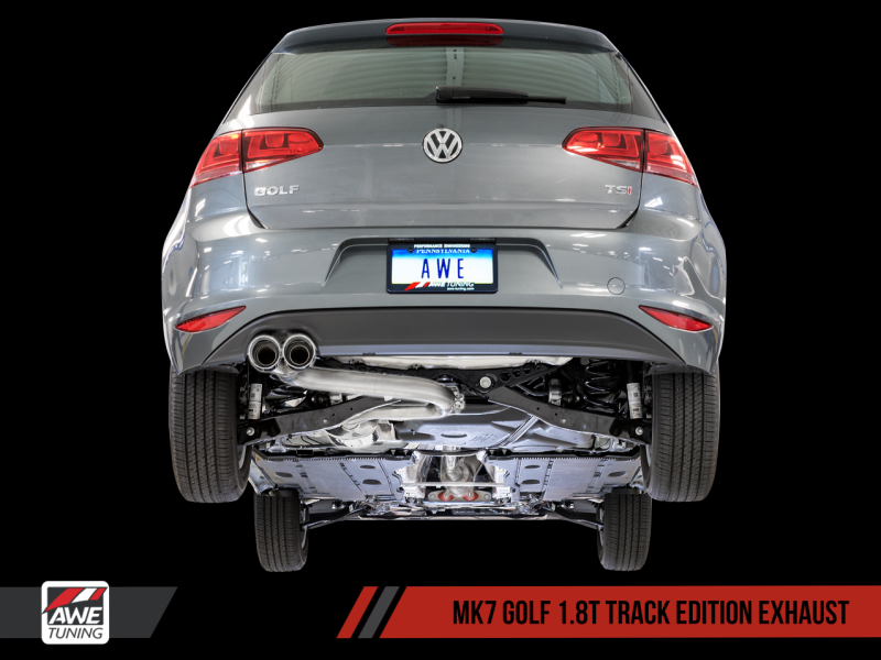 AWE Tuning VW MK7 Golf 1.8T Track Edition Exhaust w/Diamond - 3020-23022-C-Dub Tech