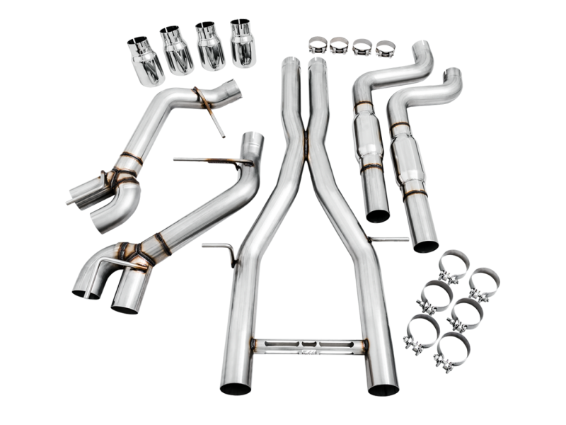 AWE Tuning 16-19 Chevy Camaro SS Resonated Cat-Back Exhaust -Track - 3015-42090-C-Dub Tech