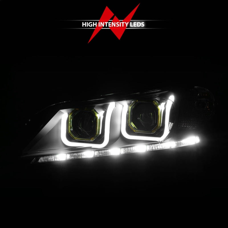 ANZO 2013-2015 Honda Accord Projector Headlights w/ U-Bar Black - 121492-C-Dub Tech