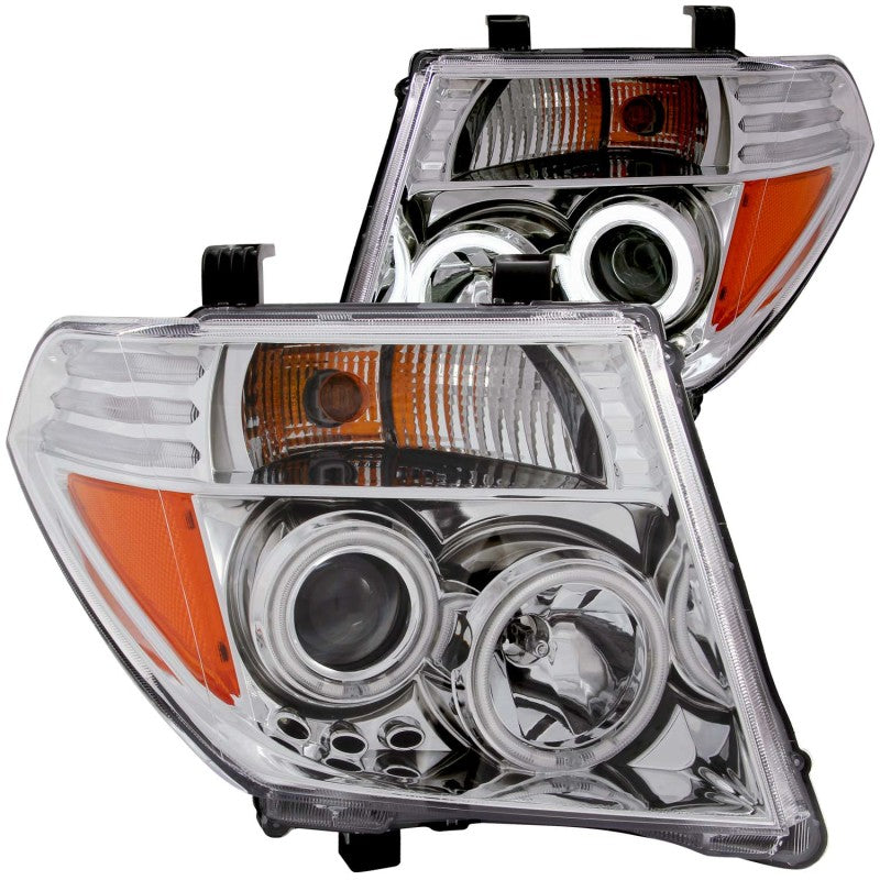ANZO 2005-2008 Nissan Frontier Projector Headlights w/ Halo Chrome - 111112-C-Dub Tech
