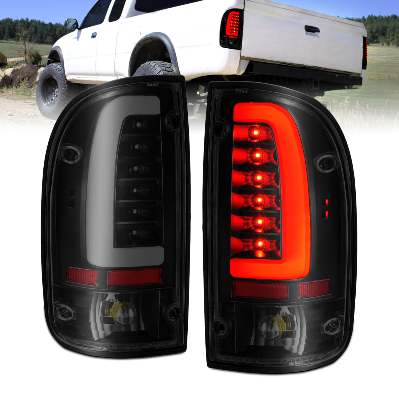 ANZO 1995-2000 Toyota Tacoma LED Taillights Black Housing Smoke Lens - 311354-C-Dub Tech