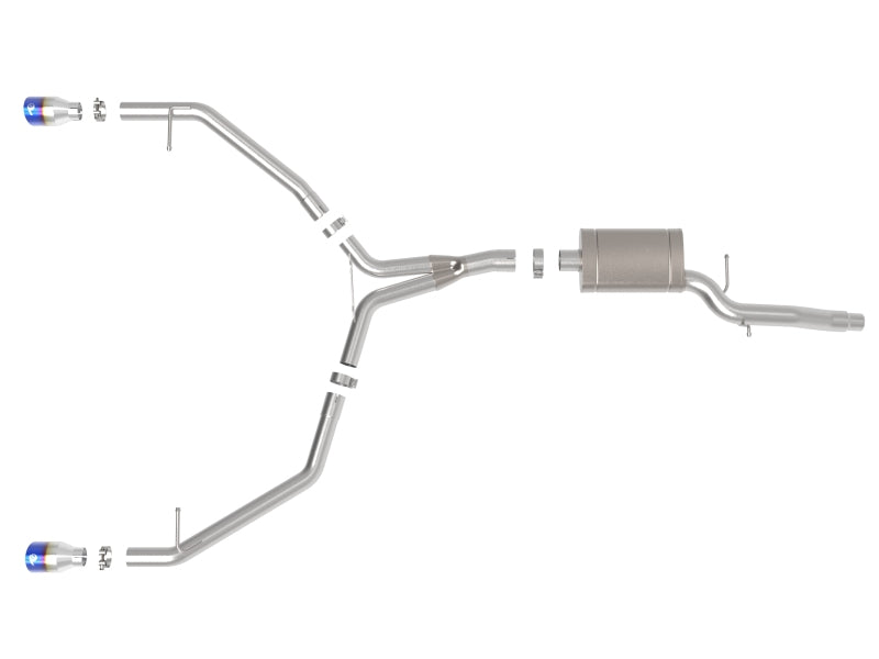 afe MACH Force-Xp 13-16 Audi Allroad L4 SS Axle-Back Exhaust - 49-36437-L-C-Dub Tech
