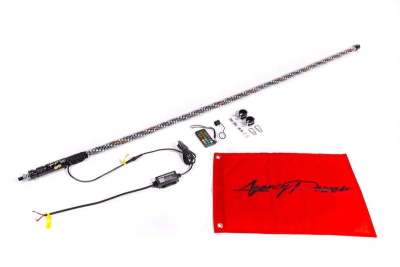Agency Power Single Universal 5FT LED Whip - Black - AP-UNI-710-C-Dub Tech