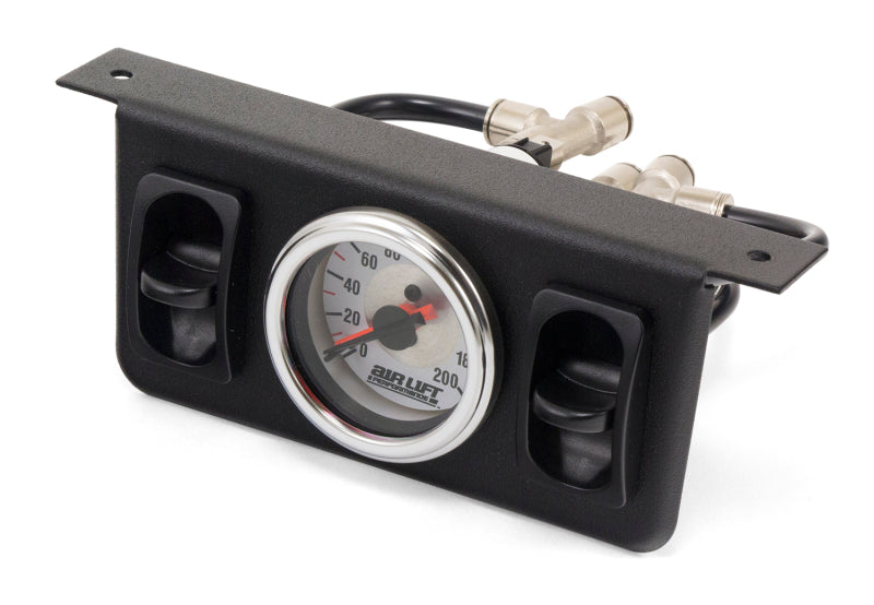 Air Lift Dual Needle Gauge With Two Paddle Switches- 200 - 26229-C-Dub Tech