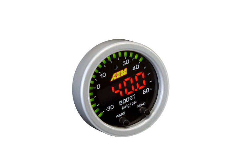 AEM X-Series Boost Pressure -30inHg 60psi Gauge Kit - 30-0308-C-Dub Tech