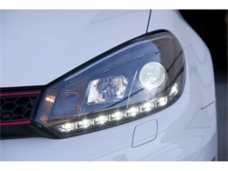 Spyder Volkswagen Golf/GTI 10-13 Projector Headlights Halogen Model- DRL Blk - 5012111