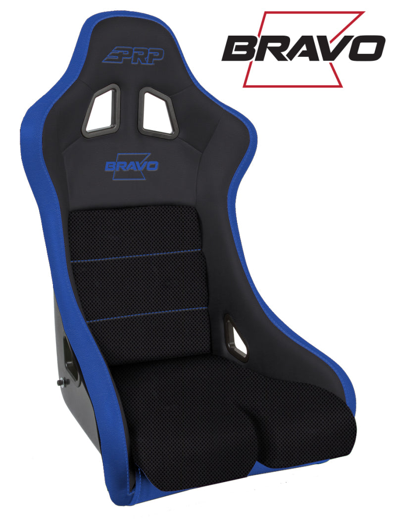 PRP Bravo Composite Seat- Black/Blue (PRP Blue Outline/Bravo Blue- Blue - A4502-V