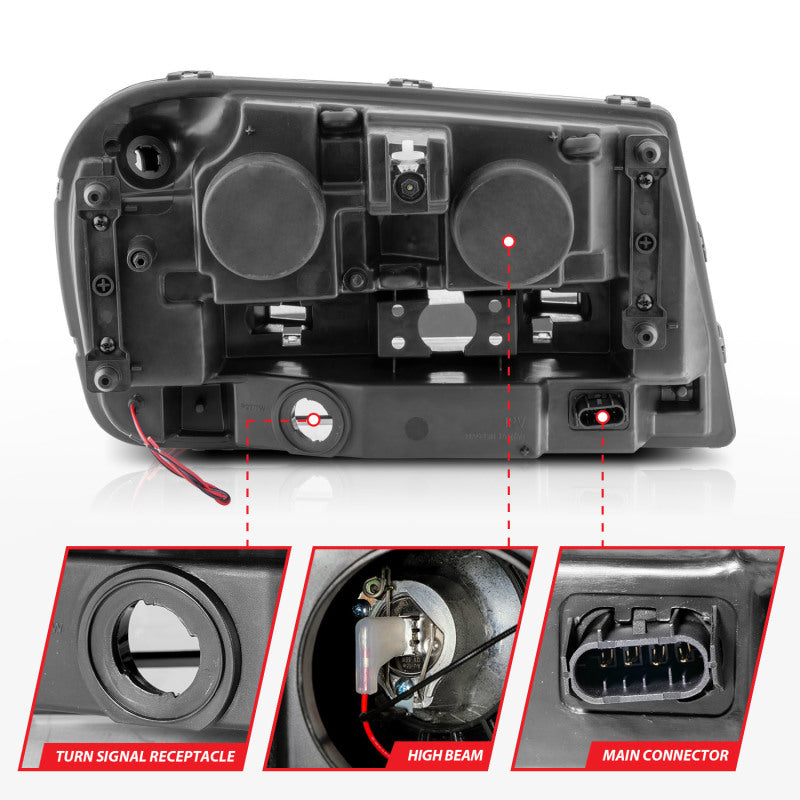 ANZO 02-09 Chevrolet Trailblazer (Will Not Fit 06-09 LT) Projector - 111572-C-Dub Tech