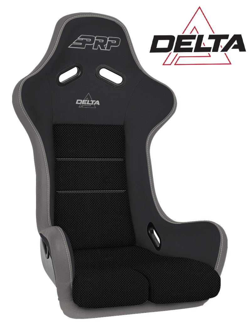 PRP Delta Composite Seat- Black/Grey (PRP Silver Outline/Delta Silver- Silver - A37F-203