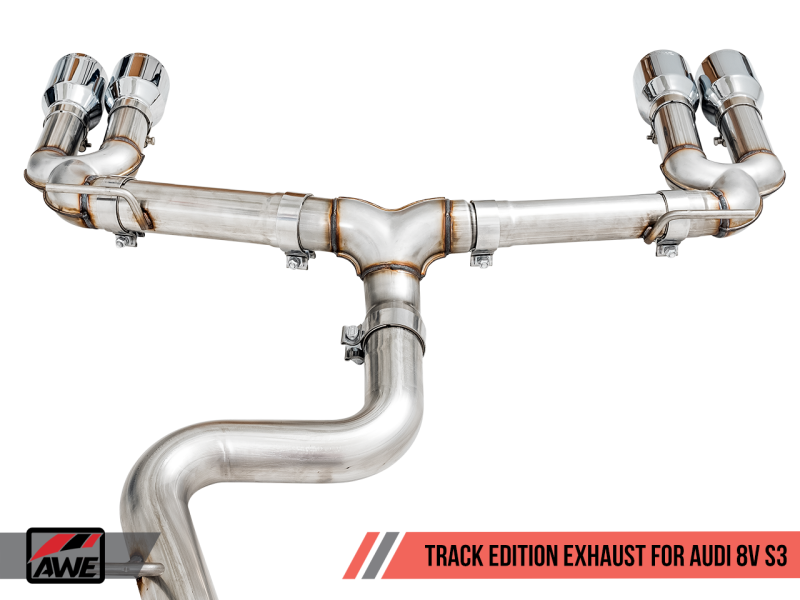 AWE Tuning Audi 8V S3 Track Edition Exhaust w/Diamond Black - 3015-43150-C-Dub Tech
