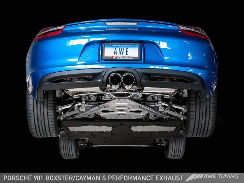 AWE Tuning Porsche 981 Performance Exhaust System - w/Chrome Silver - 3010-32020-C-Dub Tech