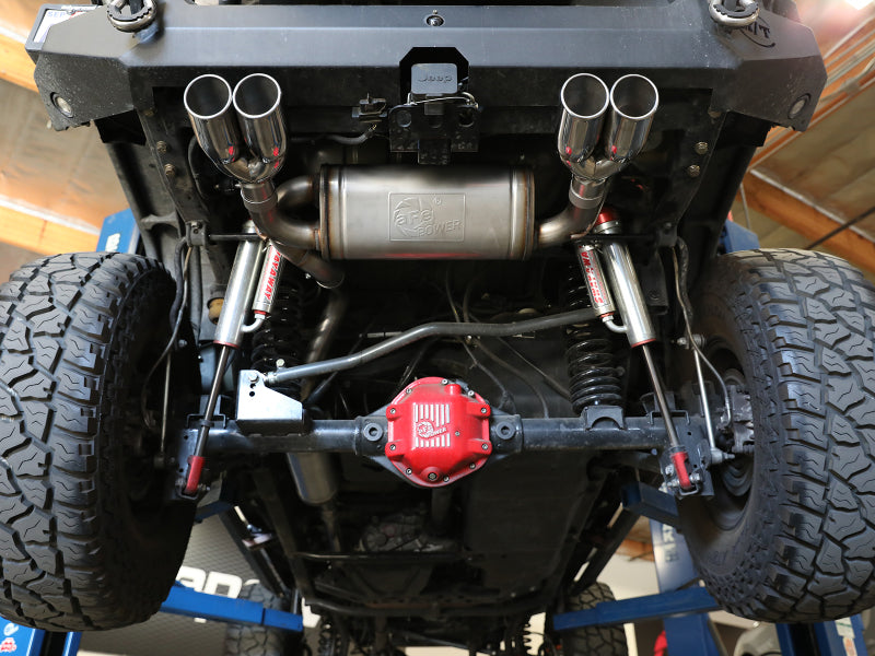 aFe Vulcan Series 2.5in 304SS Cat-Back Exhaust 07-18 Jeep Wrangler - 49-38087-P-C-Dub Tech