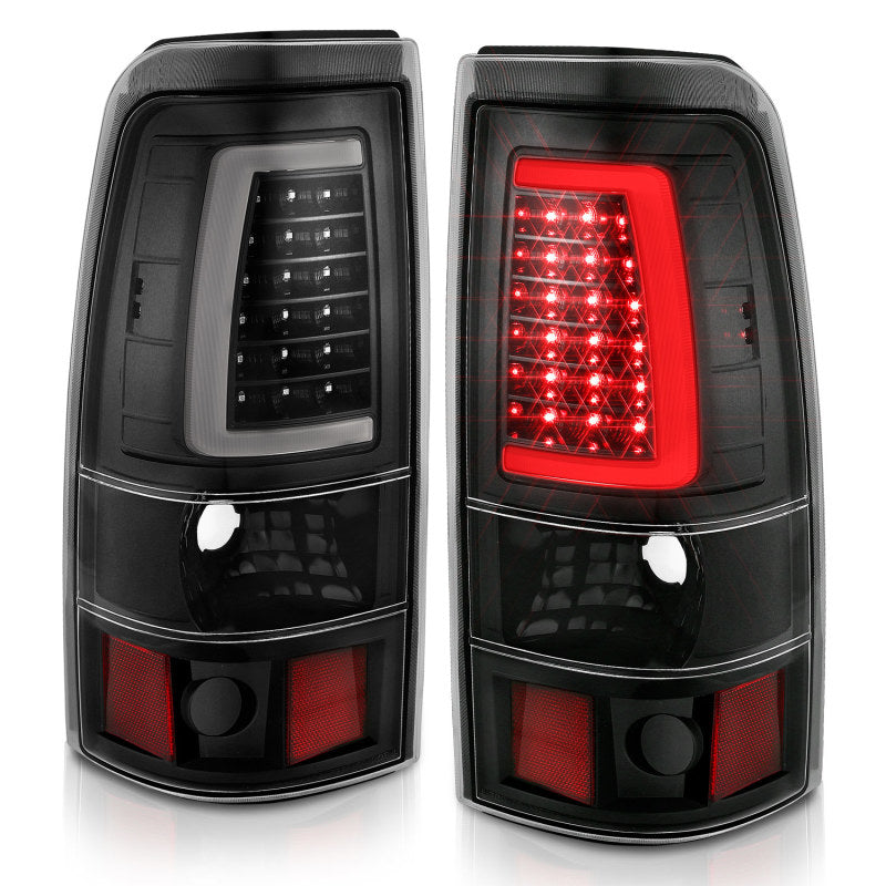 ANZO 2003-2006 Chevy Silverado 1500 LED Taillights Plank Style Black - 311333-C-Dub Tech