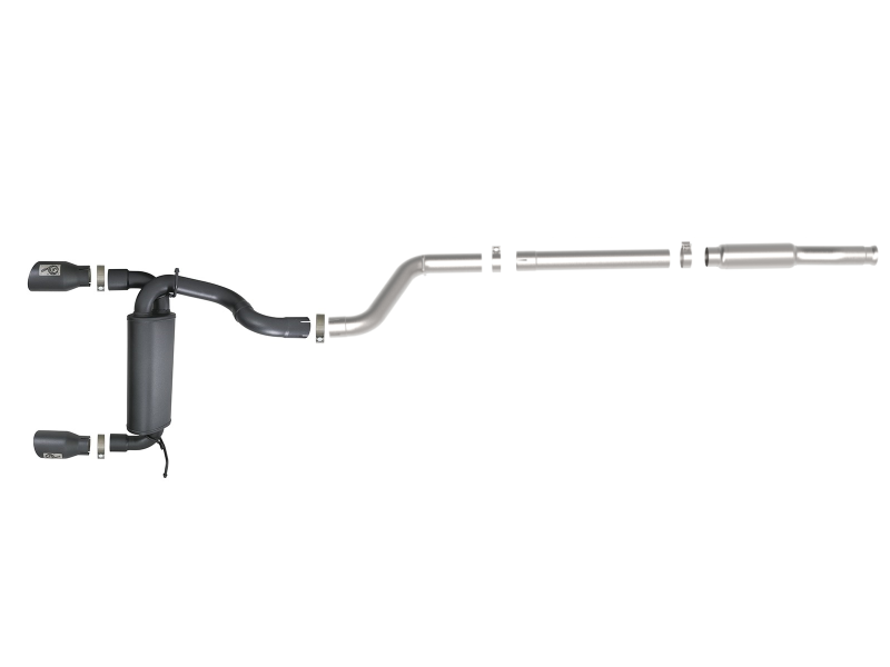 aFe Rebel Series 409 Stainless Steel Cat-Back Exhaust 18-21 Jeep - 49-48096-B-C-Dub Tech