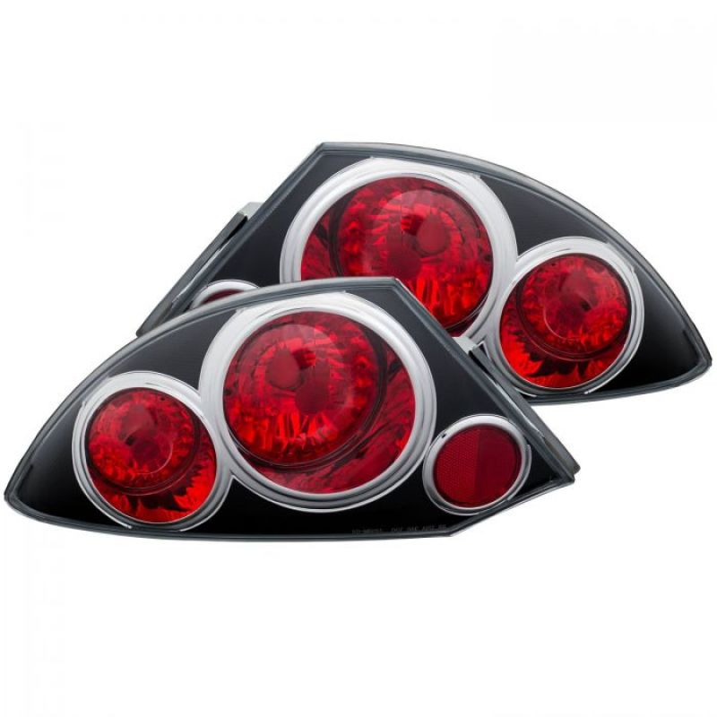ANZO 2000-2005 Mitsubishi Eclipse Taillights Black - 221081-C-Dub Tech