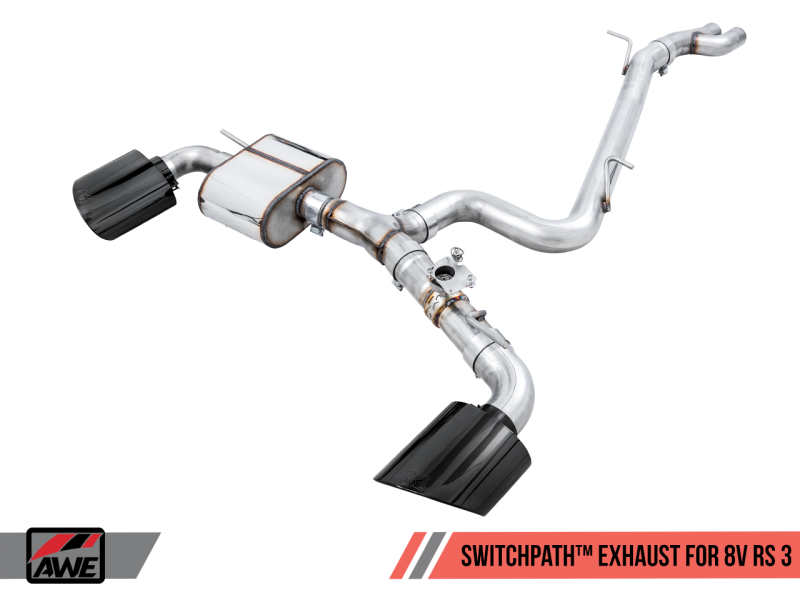 AWE Tuning 17-19 Audi RS3 8V SwitchPath Exhaust w/Diamond Black - 3025-33034-C-Dub Tech