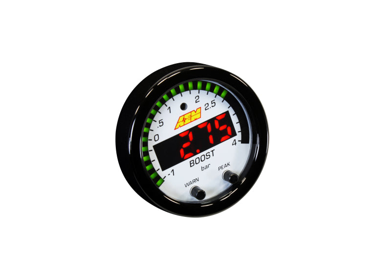AEM X-Series Boost Pressure -30inHg 60psi Gauge Kit - 30-0308-C-Dub Tech