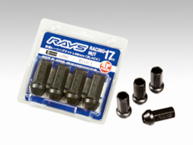 Rays 17 Hex L48 Racing Nut 12x1.25 - Black (4 - W17RN12125B