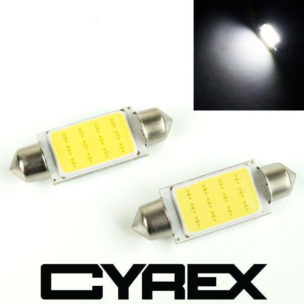 2 White LED Light Bulb For Interior Car Dome Lights Mini Lamp Vehicle Auto-C-Dub Tech