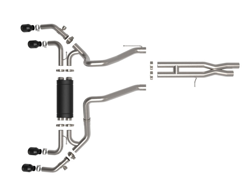 aFe Vulcan Series 2.5in 304SS Cat-Back Exhaust 2021+ Jeep Wrangler - 49-38098-B-C-Dub Tech