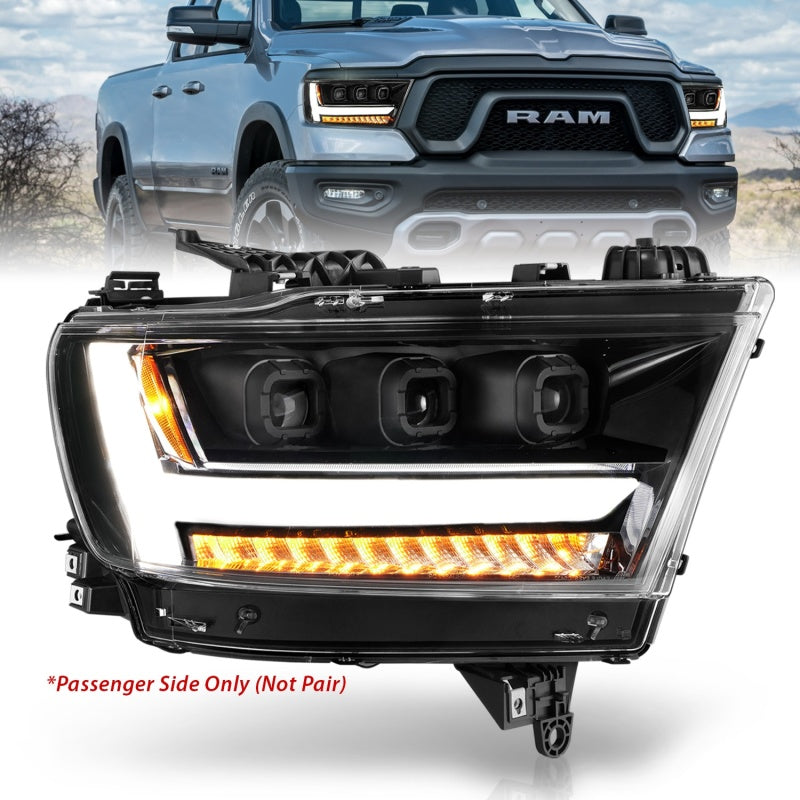 ANZO 2019-2020 Dodge Ram 1500 LED Projector Headlights Plank Style - 111494-R-C-Dub Tech