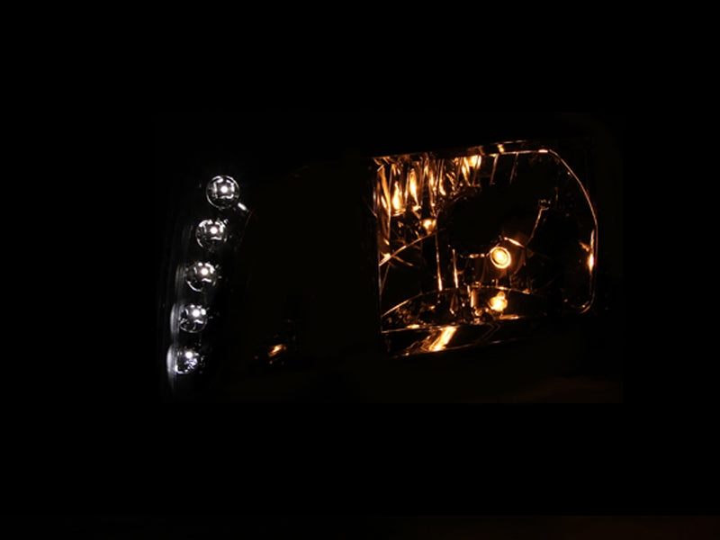 ANZO 2007-2014 Chevy TahOE Crystal Headlight Chrome Amber(OE) - 111475-C-Dub Tech