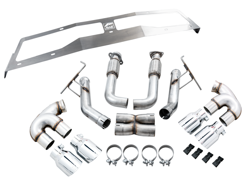 AWE Tuning 2020 Chevrolet Corvette (C8) Track Edition Exhaust - - 3020-42080-C-Dub Tech