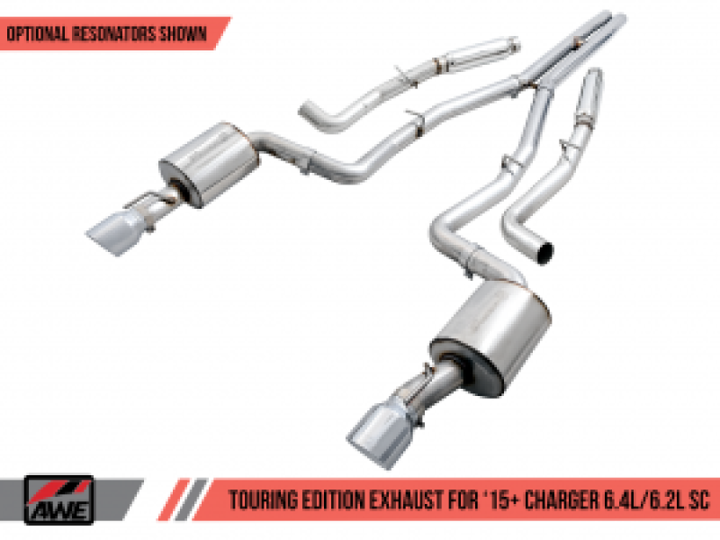 AWE Tuning 2015+ Dodge Charger 6.4L/6.2L Non-Resonated Touring Edition Exhaust - 3020-33070-C-Dub Tech