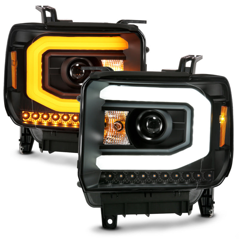 ANZO GMC SIERRA 1500 14-15 2500H/15-19 Projector Headlight Plank Style - 111487-C-Dub Tech