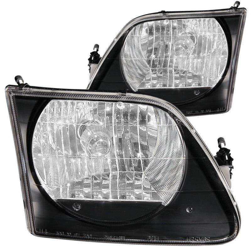 ANZO 1997.5-2003 Ford F-150 Crystal Headlights Black G2 - 111083-C-Dub Tech
