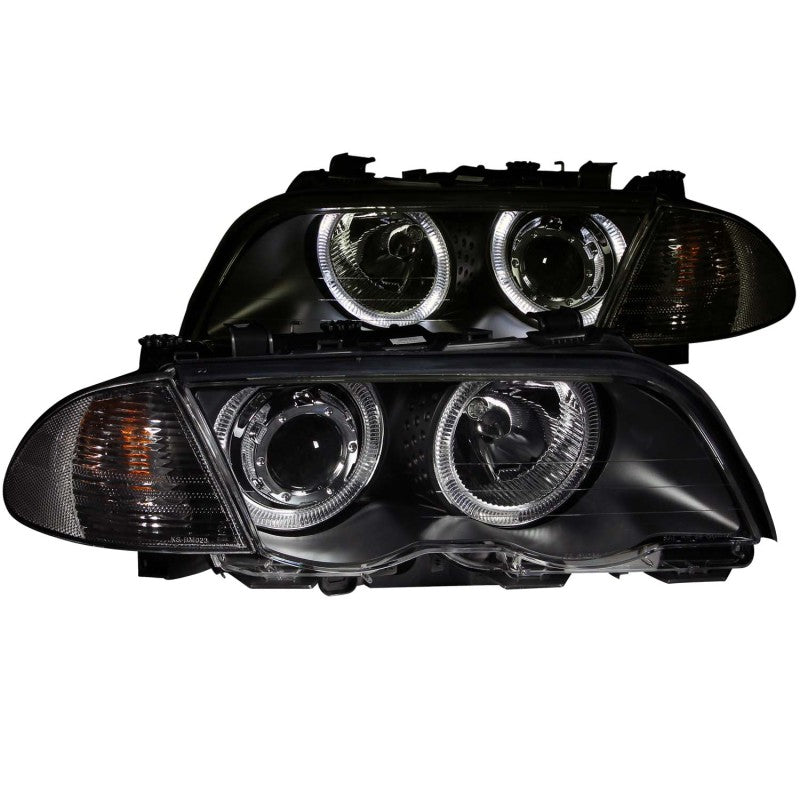 ANZO 1999-2001 BMW 3 Series E46 Projector Headlights w/ Halo - 121261-C-Dub Tech