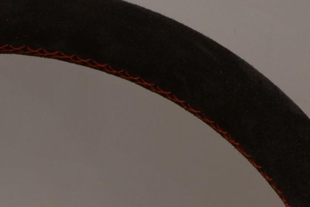 Nardi Deep Corn Sport Rally - 330mm (Black Suede / Red Stitch)