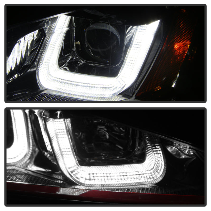 Spyder Volkswagen Golf VII 14-16 Projector Headlights DRL LED Red - 5080592