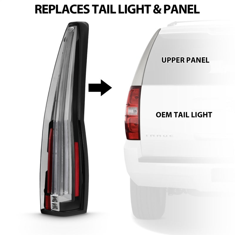 ANZO 2007-2014 Chevrolet TahOE Led Taillights Red/Clear - 311297-C-Dub Tech
